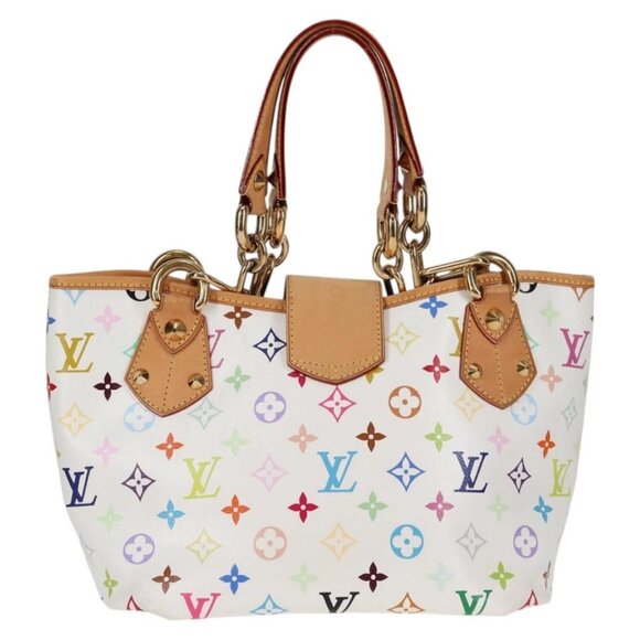 LOUIS VUITTON Monogram Multicolor Annie MM Tote Bag White M40307 LV Auth PP437AM - Picture 2 of 16